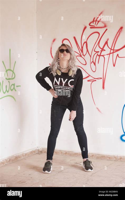 Beautiful Blonde Girl In An Abandoned House Stock Photo Alamy