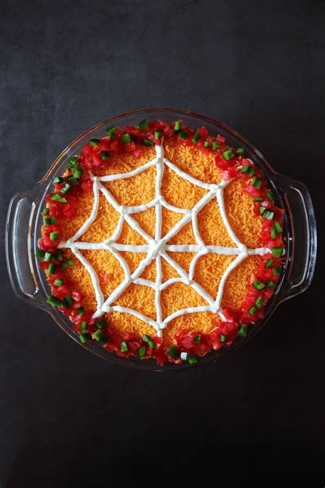 Halloween Spiderweb 7-Layer Dip - Simply Happenings