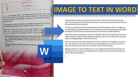 How To Convert An Image Into Text In Microsoft Word Convert A Picture Into Text Youtube