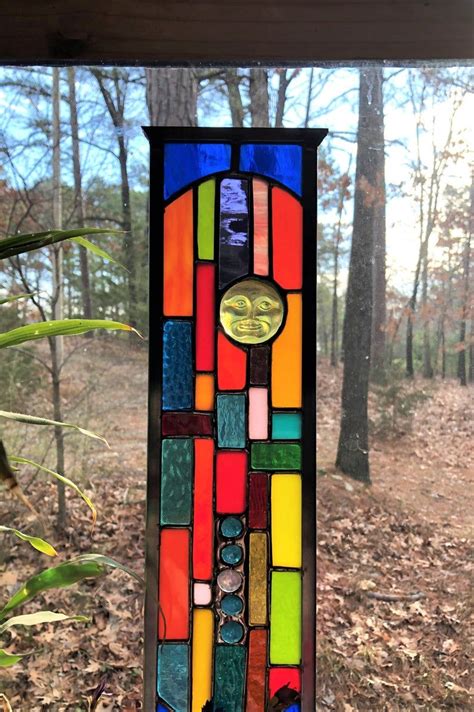 Stained Glass Garden Art Glass Garden Yard Art Garden Etsy Glass Garden Art Mosaic Art