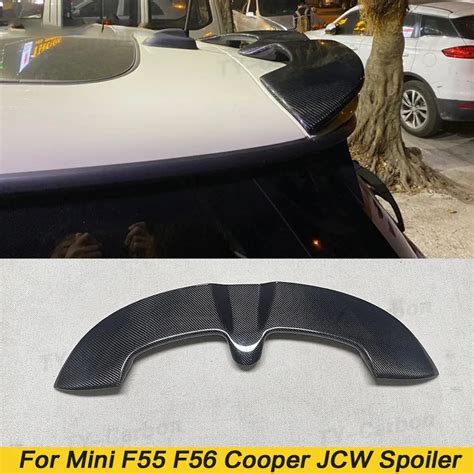 Carbon Fiber FRP JCW Roof Spoiler Glossy Carbon Fiber Rear Window