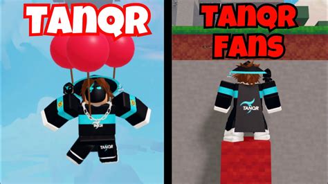 What Tanqr Sees Vs What Tanqr Fans See⚔️😱 Roblox Bedwars Youtube