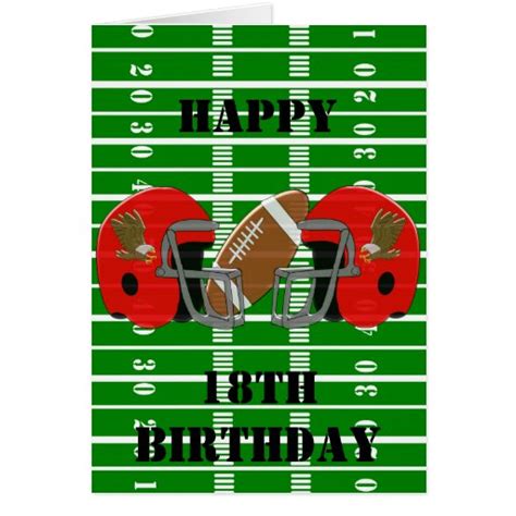 American Football 18th Birthday Card Zazzle