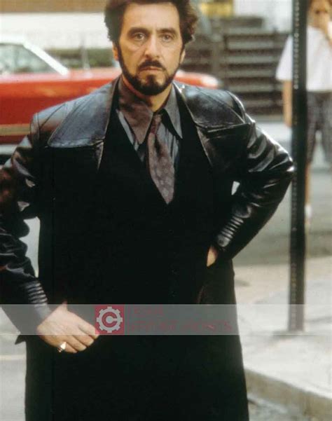 Carlito's Way Al Pacino Leather Coat | Black Trench Coat Men