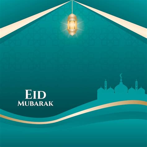 Luxus eid mubarak design eid mubarak grußkartenvektor Premium Vektor