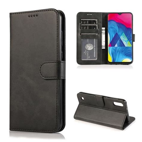 Aclay Coque Samsung M A Flip Holster Pu Cuir Avec Carte De Cr Dit