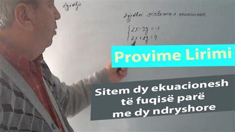 Ushtrime Matematike P R Provime Lirimi Sitem Dy Ekuacionesh T Fuqis