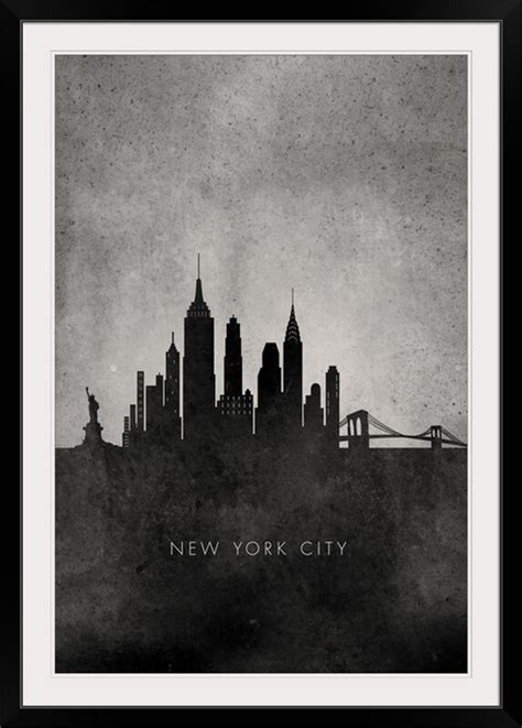 17 Stories Minimalist Skylines New York City By Kate Lillyson Print