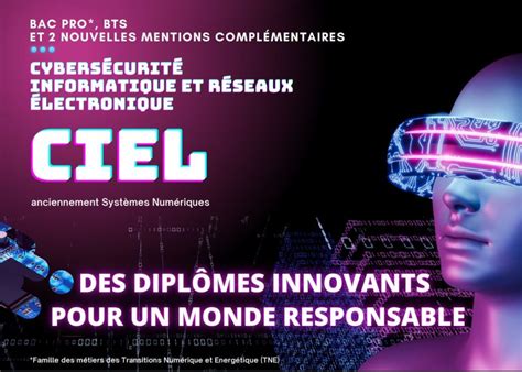 Bac Pro Ciel Cybers Curit Informatique Et R Seaux Lectronique