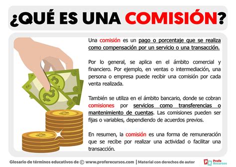 Qué es una Comisión Definición de Comisión