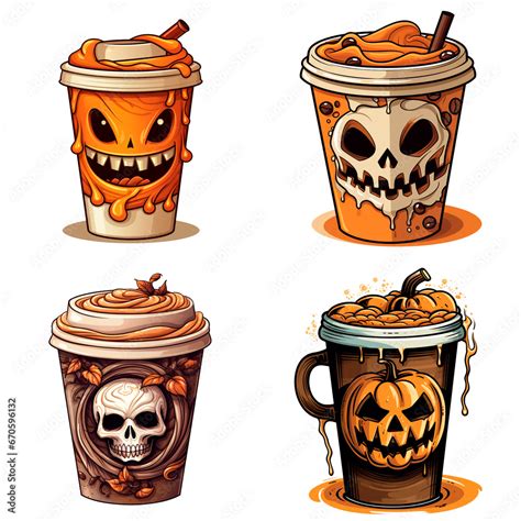 Halloween Coffee to Go Clip Art Halloween Clip Art Coffee isolated on ...