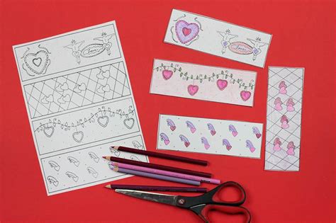 "¡Descubre los marcapáginas de San Valentín más adorables para colorear ...