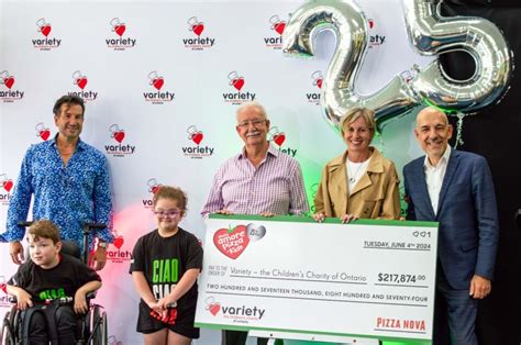 Pizza Nova Delivers Cheque For 217874 To Varietythe Childrens