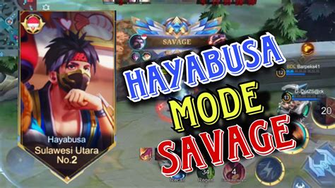 HAYABUSA MODE SAVAGE KILL 20 TANPA MATI Mobile Legends Bang Bang