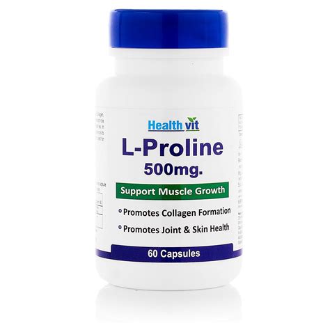 Healthvit L Proline 500 Mg 60 Capsules Health And Personal Care