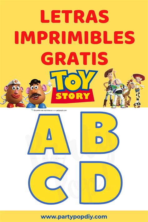 Alfabeto Toy Story Imprimible Gratis Party Pop Invitaciones De Toy