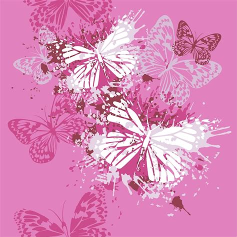 Hot Pink Butterfly Wallpaper