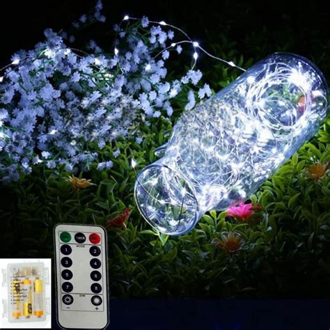 10M 100led Battery Powered Waterproof LED String Lights With Remote ...