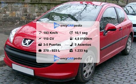 Peugeot 207 HDi FAP 110 Ficha Técnicas 2006 2010 rendimiento