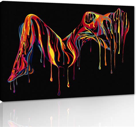 Amazon Sexy Woman Body Painting On Canvas Wall Art Nude Abstract Modern Prints Home Decor