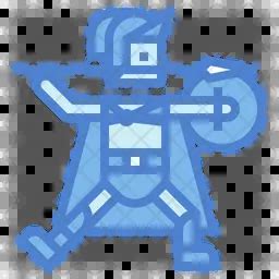 Warrior Icon - Download in Colored Outline Style