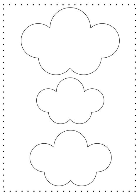 Moldes de nuvens criativas para download FeltroFácil