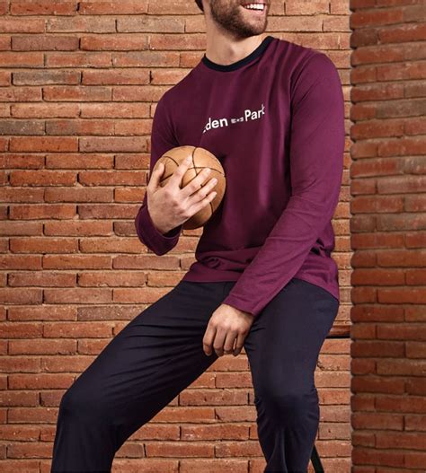 Pyjama Long Pour Homme Bordeaux Eden Park