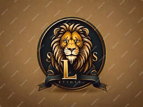 Premium Photo | Sitting lion logo with letter S and letter L concept