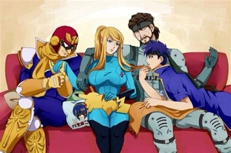 SSBB Captain Falco Samus Snake Ike And Pikachu Super Smash Bros