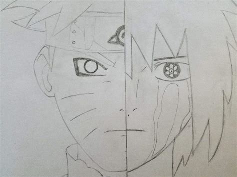 Sasuke Drawing Half Face - Sasuke uchiha from the 1st half of naruto ...