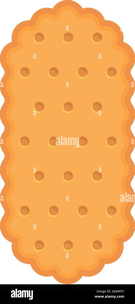 Salty Biscuit Icon Cartoon Vector Cracker Food Cake Snack Stock