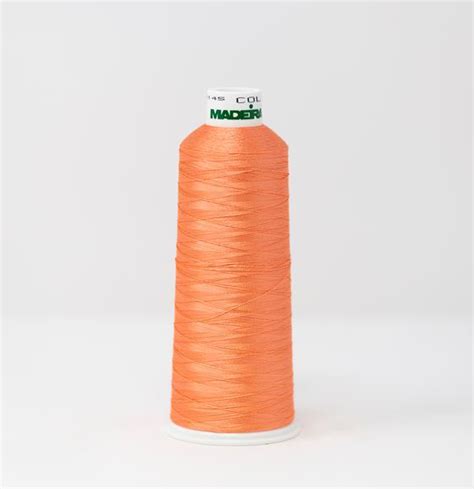 910 1020 5500 Yard Cone Of 40 Weight Bright Peach Rayon Machine