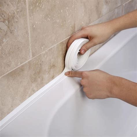 Bande Adh Sive Pour Calfeutrage De Salle De Bain Douche Vier PVC Blanc