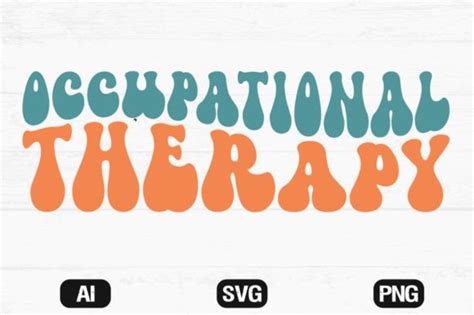 Occupational Therapy Retro Wavy Designs Graphic By Hosneara 4767