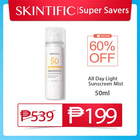 Skintific All Day Light Sunscreen Spray Spf50 Pa Facebody