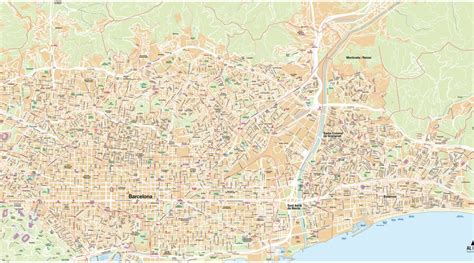 Mapa Mural Personalizado De Barcelona Badalona Para Al Kaser