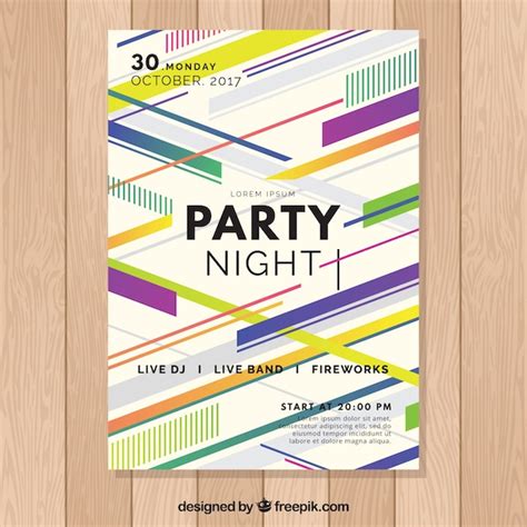 Free Vector Abstract Party Poster Template