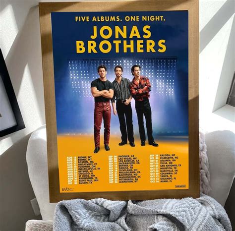 Jonas Brothers Five Albums One Night The Tour 2023 Poster Sold By