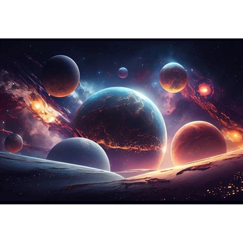 Backdrops Universe Earth Space Planet Night Starry Sky Photography