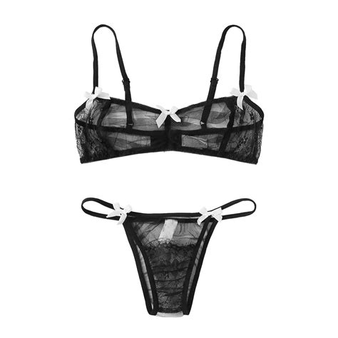 Ehqjnj Lingerie For Women Set Womens Mesh Perspective Temptation Three