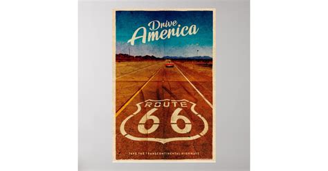 Vintage Route 66 Travel Poster | Zazzle