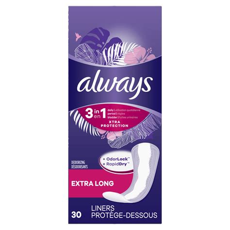 Always Xtra Protection 3in1 Daily Liners Extra Long | Always®