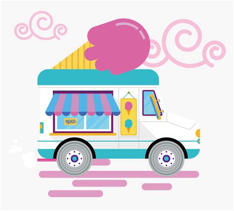 Vintage Ice Cream Cart Clipart