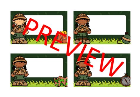 Safari Theme Name Tags Editable Made By Teachers