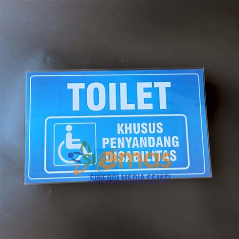 Jual Papan Akrilik Toilet Disabilitas Biru Akrilik Toilet Khusus