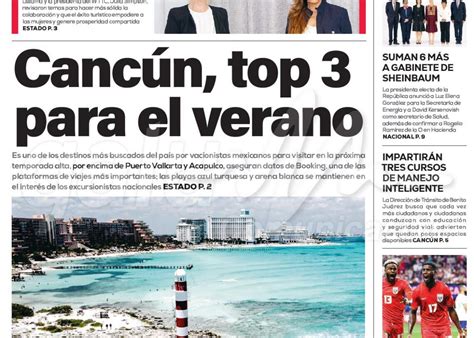 Portadas De Prensa En Quintana Roo 28 De Junio De 2024