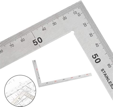 Iufvbgxdh Square Ruler Stainless Steel Framing Square Right Angle