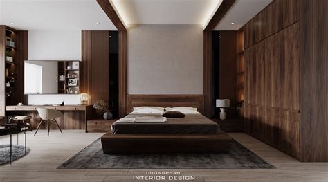 Walnut Bedroom Design on Behance