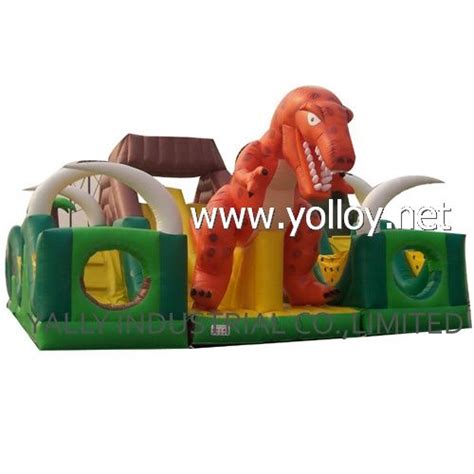 Experience The Thrill Of The Dinosaur Park Inflatable Obstacle Bouncy