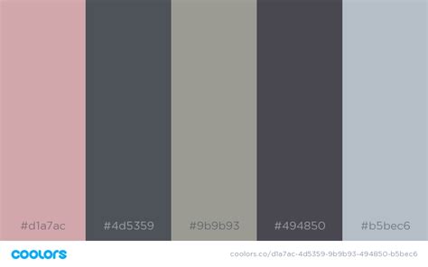 Color Palette Muted Tones Standard Tonal Palette All Colors